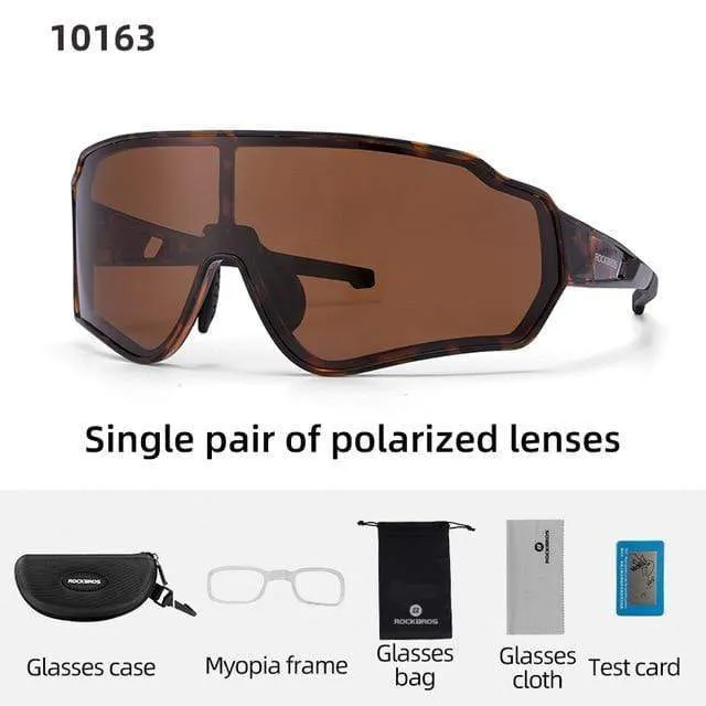 Polarisierte Sport-Sonnenbrille für Herren, Rennradbrille, Mountainbike-Fahrradschutzbrille, 5 Linsen