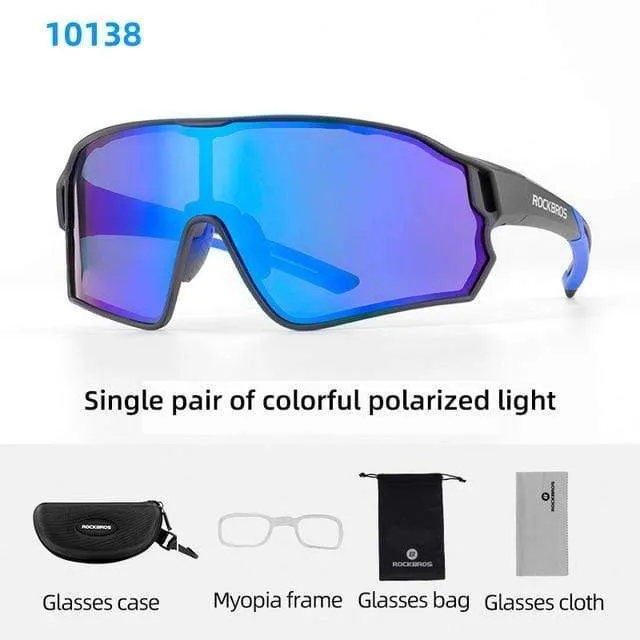 Polarisierte Sport-Sonnenbrille für Herren, Rennradbrille, Mountainbike-Fahrradschutzbrille, 5 Linsen