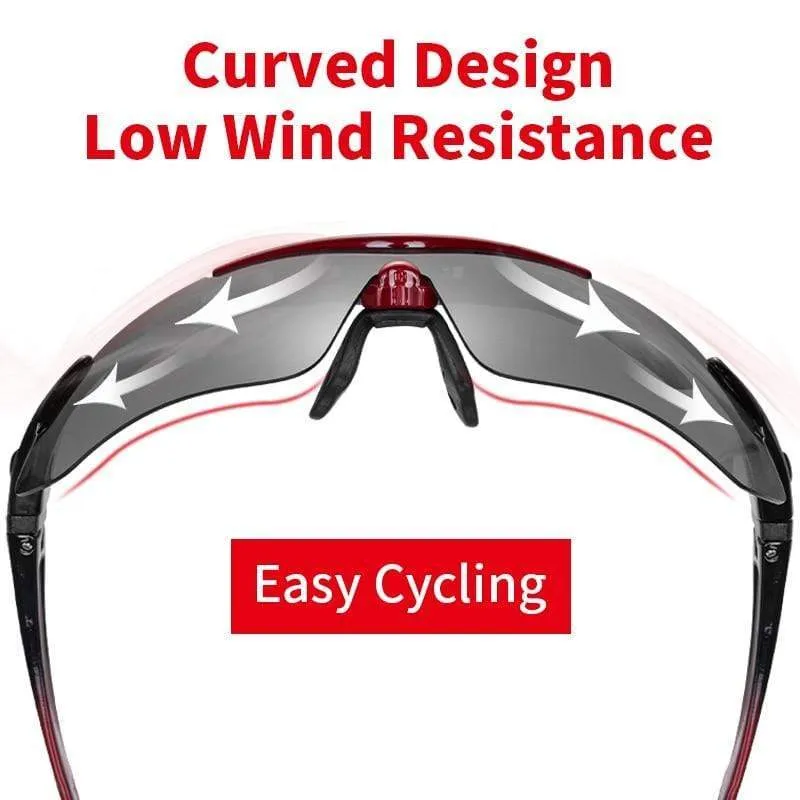 Polarisierte Sport-Sonnenbrille für Herren, Rennradbrille, Mountainbike-Fahrradschutzbrille, 5 Linsen