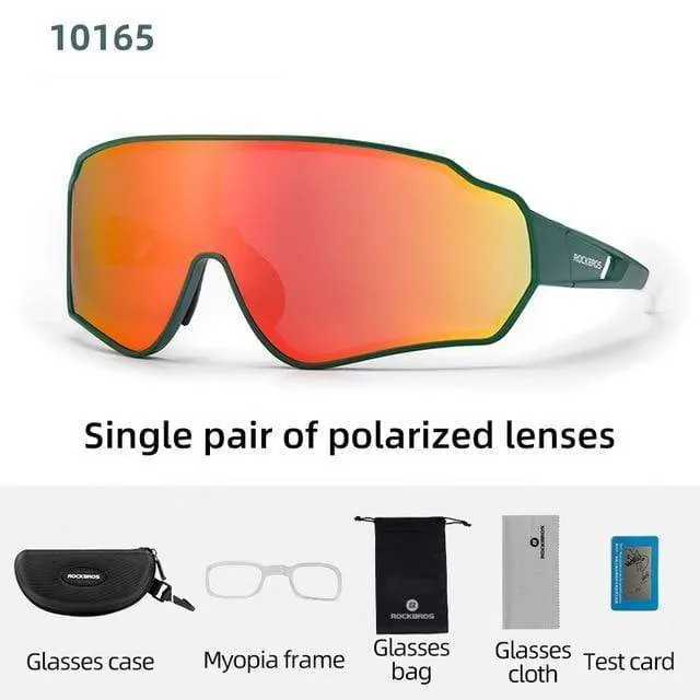 Polarisierte Sport-Sonnenbrille für Herren, Rennradbrille, Mountainbike-Fahrradschutzbrille, 5 Linsen
