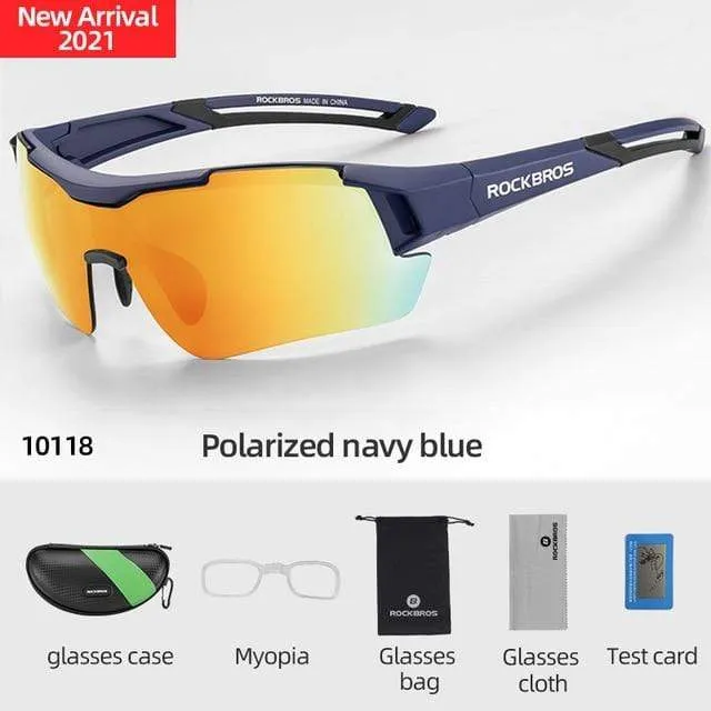 Polarisierte Sport-Sonnenbrille für Herren, Rennradbrille, Mountainbike-Fahrradschutzbrille, 5 Linsen