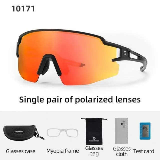 Polarisierte Sport-Sonnenbrille für Herren, Rennradbrille, Mountainbike-Fahrradschutzbrille, 5 Linsen