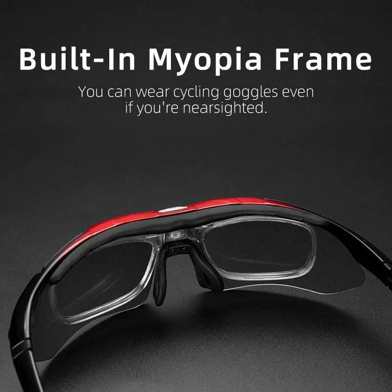 Polarisierte Sport-Sonnenbrille für Herren, Rennradbrille, Mountainbike-Fahrradschutzbrille, 5 Linsen