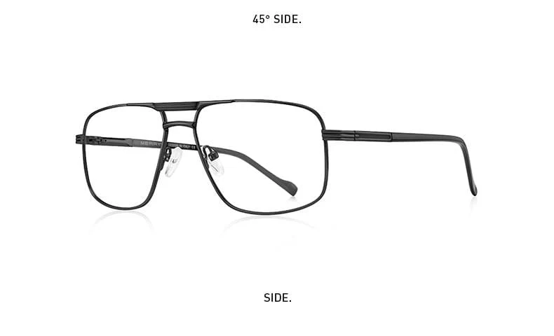 Männer Klassische Quadratische Gläser Optik Rahmen Luxus Doppel Brücke Brillen Rahmen Optische Brillen S2012