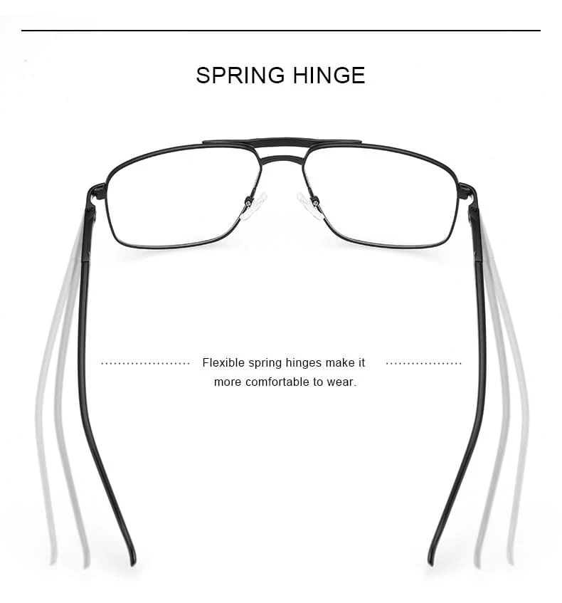Männer Klassische Quadratische Gläser Optik Rahmen Luxus Doppel Brücke Brillen Rahmen Optische Brillen S2012