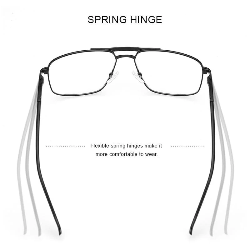 Männer Klassische Quadratische Gläser Optik Rahmen Luxus Doppel Brücke Brillen Rahmen Optische Brillen S2012