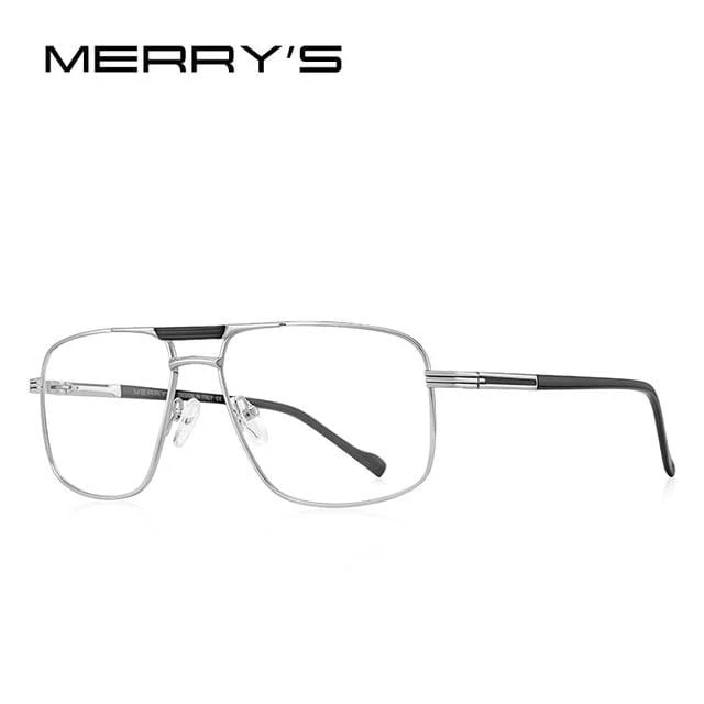 Männer Klassische Quadratische Gläser Optik Rahmen Luxus Doppel Brücke Brillen Rahmen Optische Brillen S2012