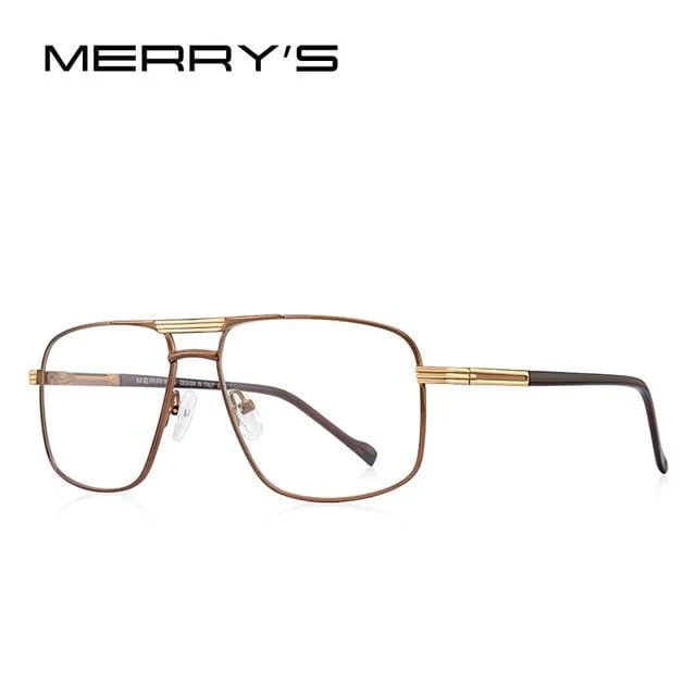 Männer Klassische Quadratische Gläser Optik Rahmen Luxus Doppel Brücke Brillen Rahmen Optische Brillen S2012