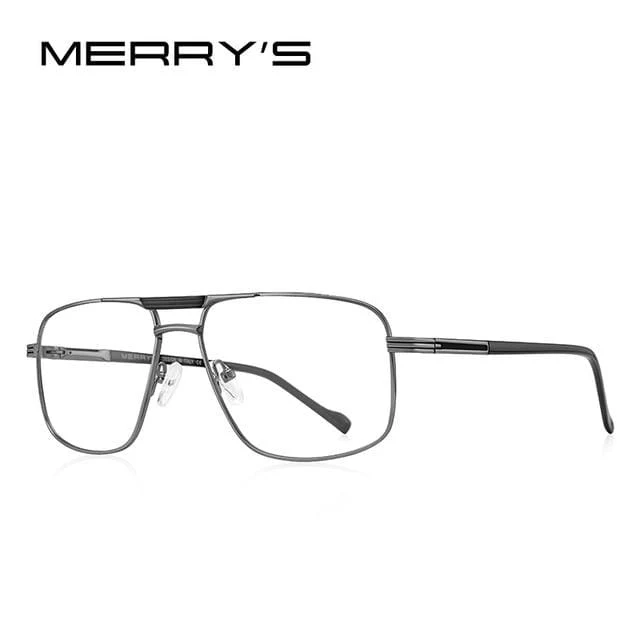 Männer Klassische Quadratische Gläser Optik Rahmen Luxus Doppel Brücke Brillen Rahmen Optische Brillen S2012