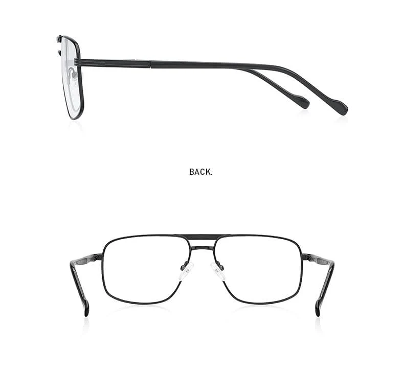 Männer Klassische Quadratische Gläser Optik Rahmen Luxus Doppel Brücke Brillen Rahmen Optische Brillen S2012