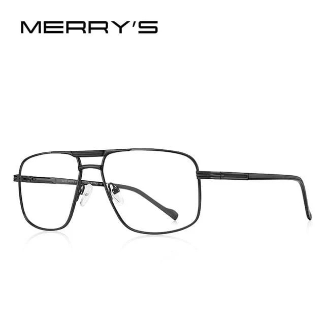 Männer Klassische Quadratische Gläser Optik Rahmen Luxus Doppel Brücke Brillen Rahmen Optische Brillen S2012