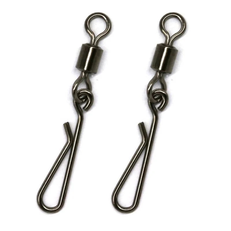 20 stücke Angelwirbel Rolling Swivel Interlock Snap Größe 12/10/8/6/4/2 Haken Köder Anschluss Terminal Tackle Swivel Angeln 2032