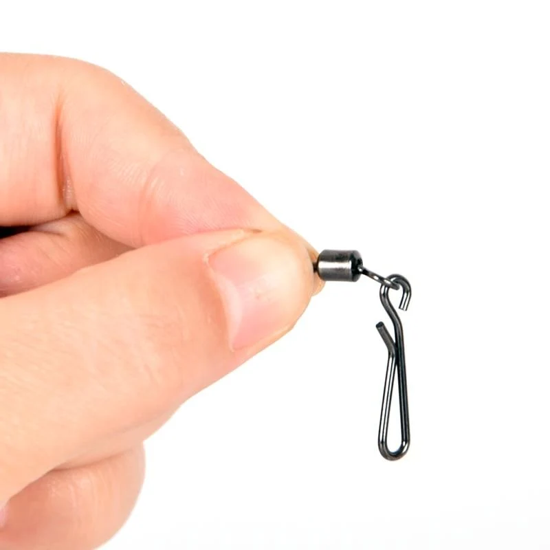 20 stücke Angelwirbel Rolling Swivel Interlock Snap Größe 12/10/8/6/4/2 Haken Köder Anschluss Terminal Tackle Swivel Angeln 2032