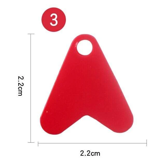 100 Stücke Kunststoff Rot Herzform Pailletten Zubehör 15/17/21mm Für Köder Löffel Angelköder Haken Schwanz DIY Angelköder Zubehör