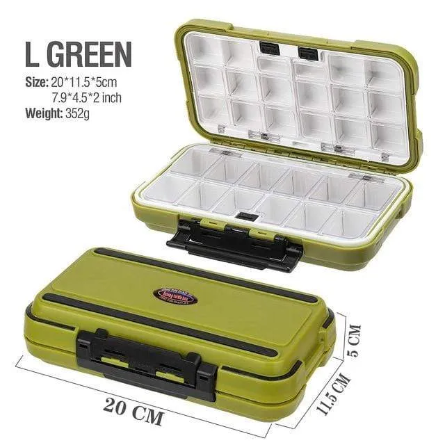Große Kapazität 24/28 Grid Angelausrüstung Zubehör Wasserdichte Unterbox Angelhaken Zubehör Werkzeugaufbewahrungsbox Angelgerät Box