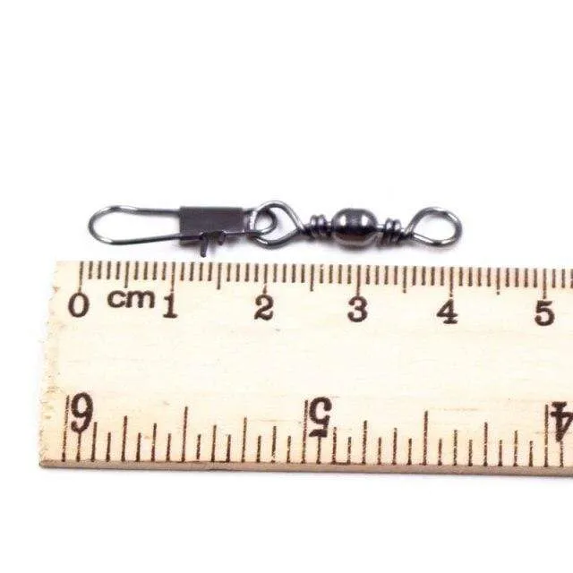 20 teile/los Hecht Angeln Zubehör Stecker Pin Lager Rollen Swivel Edelstahl Snap Angelhaken Köder Swivels Tackle
