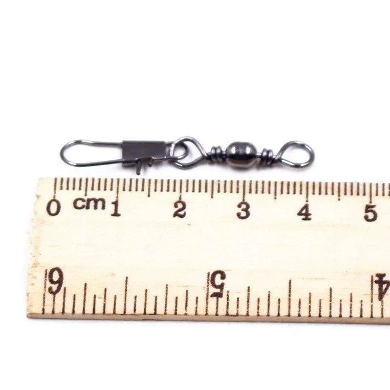 20 teile/los Hecht Angeln Zubehör Stecker Pin Lager Rollen Swivel Edelstahl Snap Angelhaken Köder Swivels Tackle