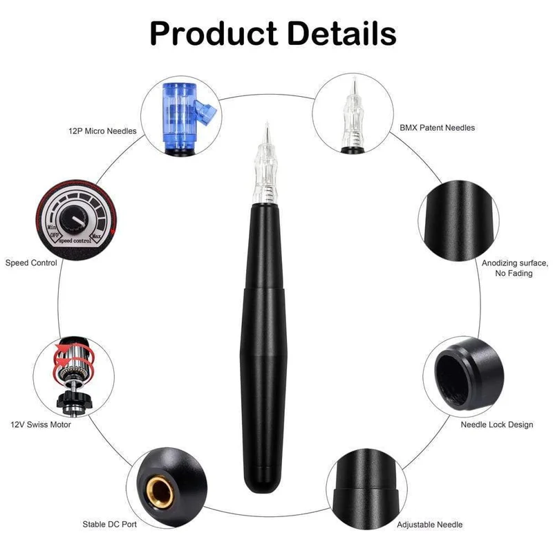 Permanent Make-up Rotary Tattoo Maschine Augenbrauen Tattoo Kits Professioneller Stift Für Augenbrauen Eyeliner Lip Tattoo Set