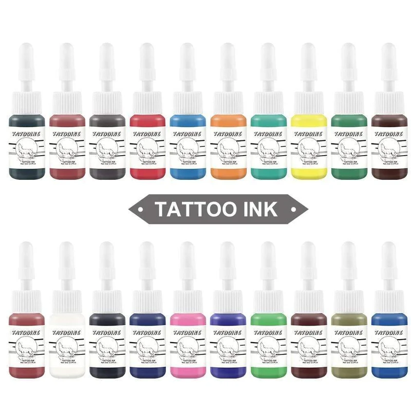 Tattoo-Set, Tattoo-Maschinen, Pistole mit Tinte, Netzteil, Tattoo-Griffe, komplettes Tattoo-Set, Zubehör, Zubehör, Body-Art-Tools