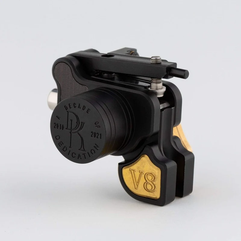 DK V8 Rotary Tattoo Machine Japan Coreless Motor Rotary Tattoo Machine Gun Liner Shader Grau & Schwarz