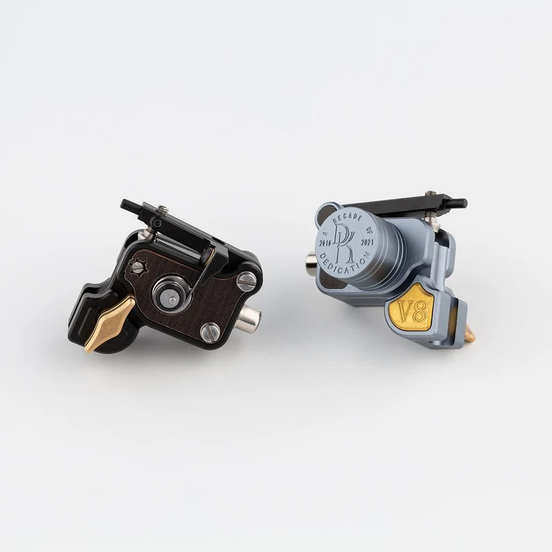 DK V8 Rotary Tattoo Machine Japan Coreless Motor Rotary Tattoo Machine Gun Liner Shader Grau & Schwarz