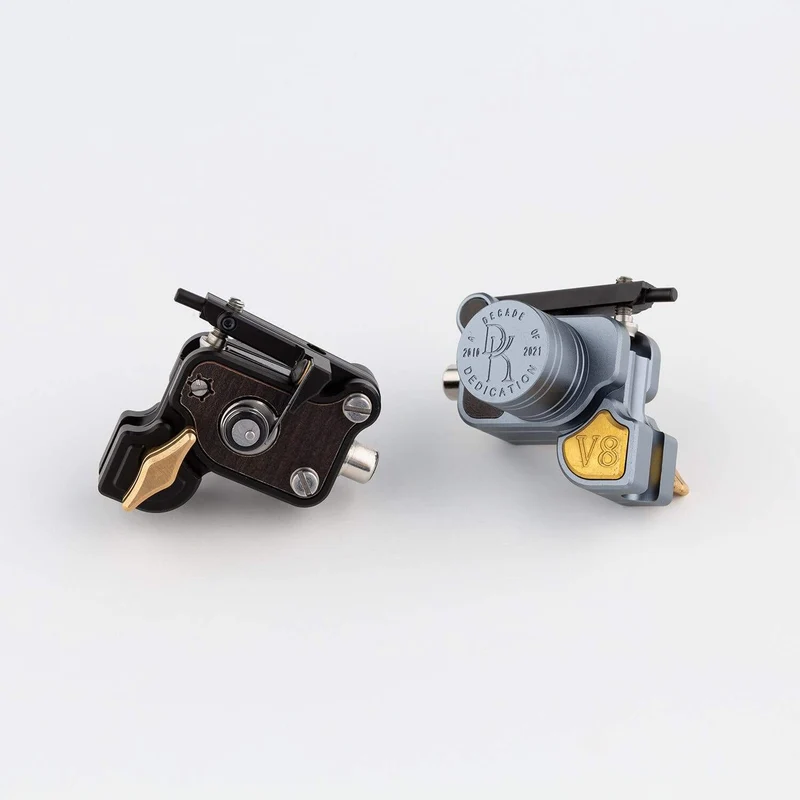 DK V8 Rotary Tattoo Machine Japan Coreless Motor Rotary Tattoo Machine Gun Liner Shader Grau & Schwarz