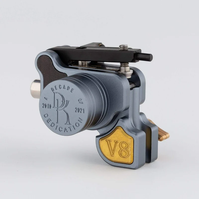 DK V8 Rotary Tattoo Machine Japan Coreless Motor Rotary Tattoo Machine Gun Liner Shader Grau & Schwarz