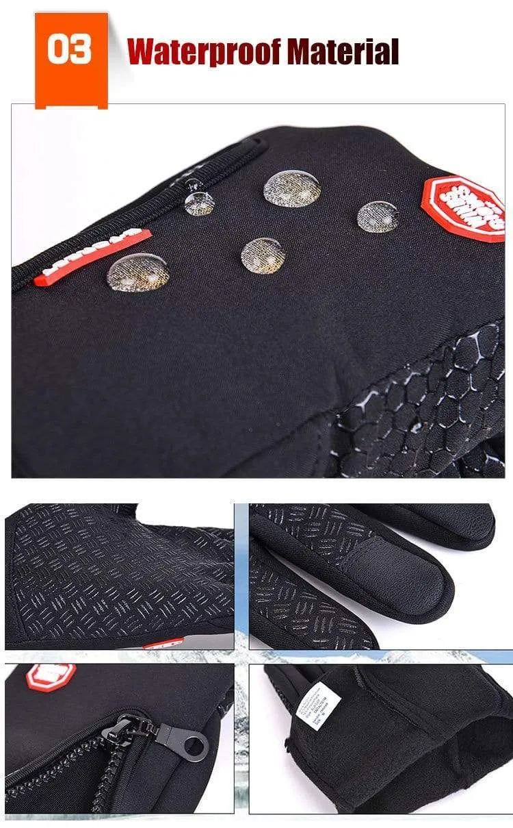 Thermische Skihandschuhe Männer Frauen Winter Skifahren Fleece wasserdicht Snowboard Handschuhe Touchscreen Schnee Motorrad warme Fäustlinge