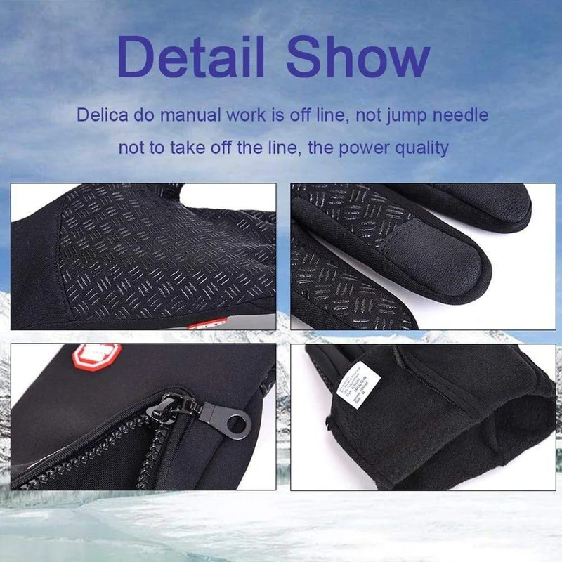 Thermische Skihandschuhe Männer Frauen Winter Skifahren Fleece wasserdicht Snowboard Handschuhe Touchscreen Schnee Motorrad warme Fäustlinge