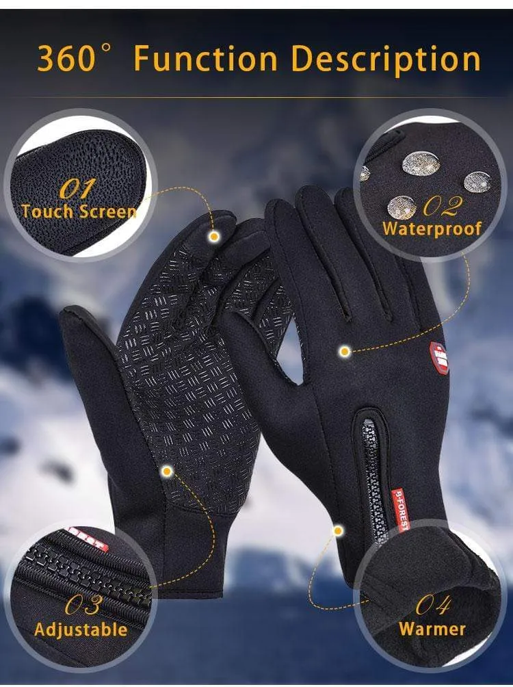 Thermische Skihandschuhe Männer Frauen Winter Skifahren Fleece wasserdicht Snowboard Handschuhe Touchscreen Schnee Motorrad warme Fäustlinge