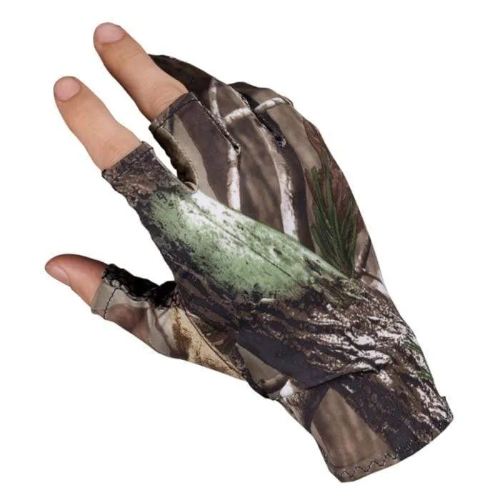 Camo Angelhandschuhe Camouflage Anti-Rutsch elastische dünne Fäustlinge 3 Finger geschnitten Camping Radfahren Jagd Halbfingerhandschuhe Camouflage