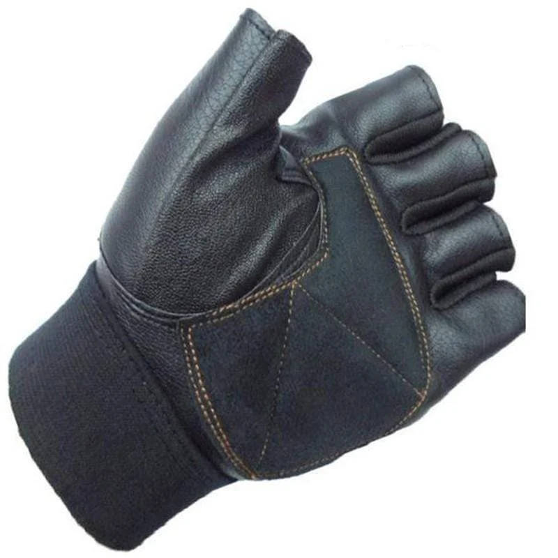 Fingerlose Handschuhe aus PU-Leder mit Totenkopf-Nieten für Herren und Damen, modische Hip-Hop-Handschuhe für Damen, Fitness-Handschuhe, Halbfinger-Handschuhe für Herren