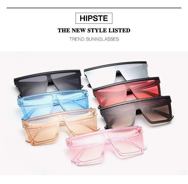 Vintage Männliche Flache Oberseite Sonnenbrille Männer Marke Schwarze Quadratische Schattierungen UV400 Gradienten Sonnenbrille Für Männer Coole Einteilige Designer
