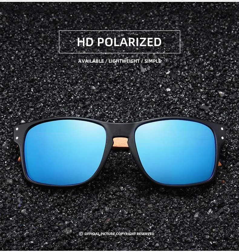Design Buchenholz handgefertigte Sonnenbrille Männer polarisierte Brille Outdoor Autofahren Sonnenbrille verstärktes Scharnier