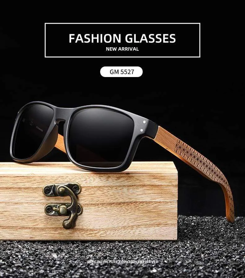 Design Buchenholz handgefertigte Sonnenbrille Männer polarisierte Brille Outdoor Autofahren Sonnenbrille verstärktes Scharnier