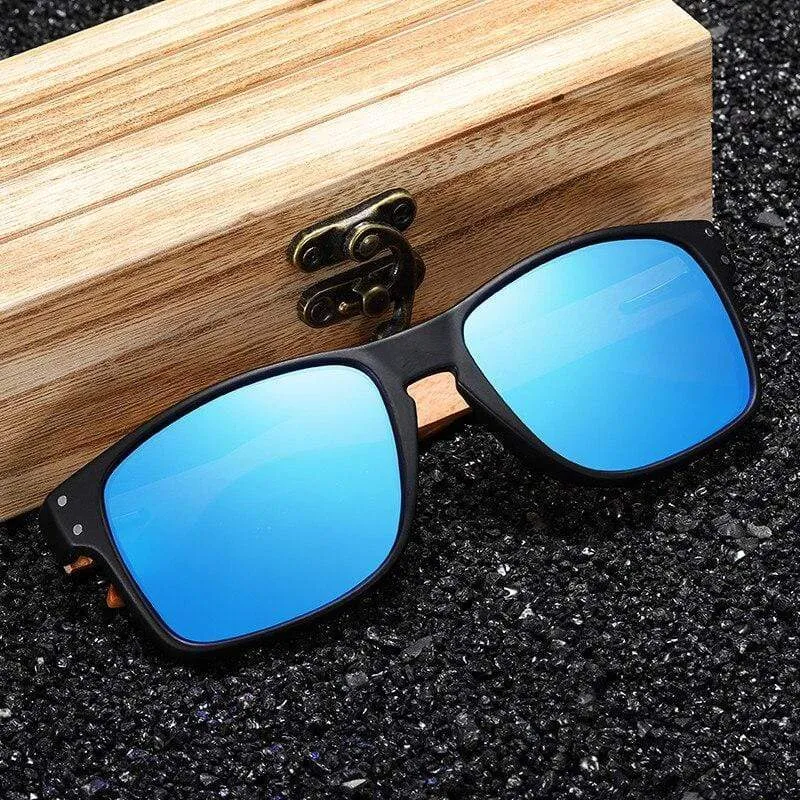 Design Buchenholz handgefertigte Sonnenbrille Männer polarisierte Brille Outdoor Autofahren Sonnenbrille verstärktes Scharnier