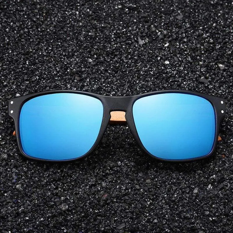 Design Buchenholz handgefertigte Sonnenbrille Männer polarisierte Brille Outdoor Autofahren Sonnenbrille verstärktes Scharnier