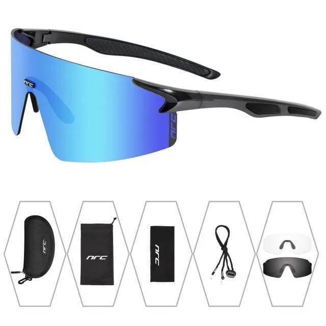 3 Linsen UV400 Fahrradsonnenbrille TR90 Sport Fahrradbrille MTB Mountainbike Angeln Wandern Reitbrille für Männer Frauen