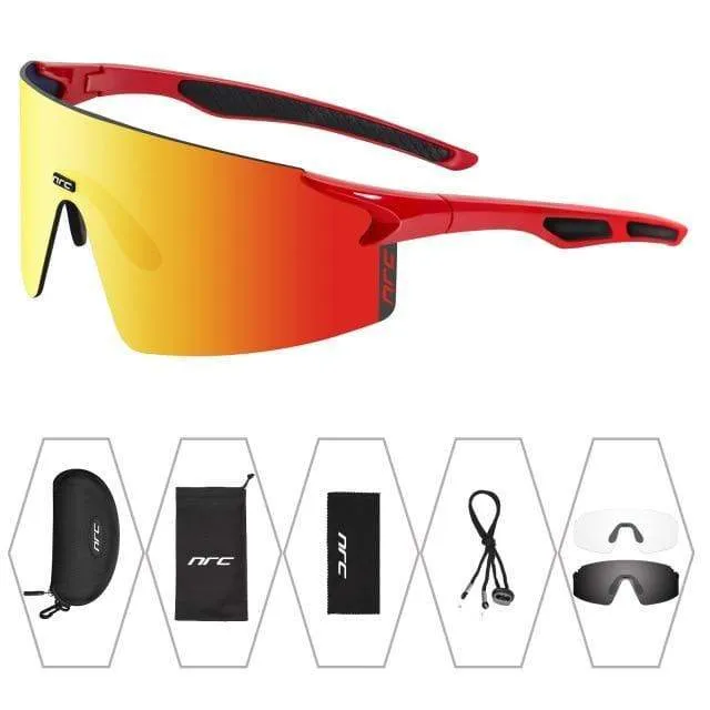 3 Linsen UV400 Fahrradsonnenbrille TR90 Sport Fahrradbrille MTB Mountainbike Angeln Wandern Reitbrille für Männer Frauen