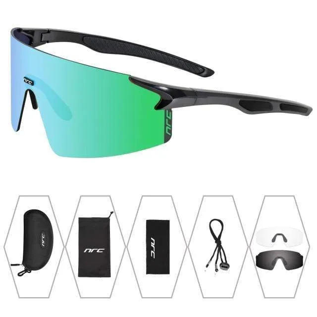 3 Linsen UV400 Fahrradsonnenbrille TR90 Sport Fahrradbrille MTB Mountainbike Angeln Wandern Reitbrille für Männer Frauen