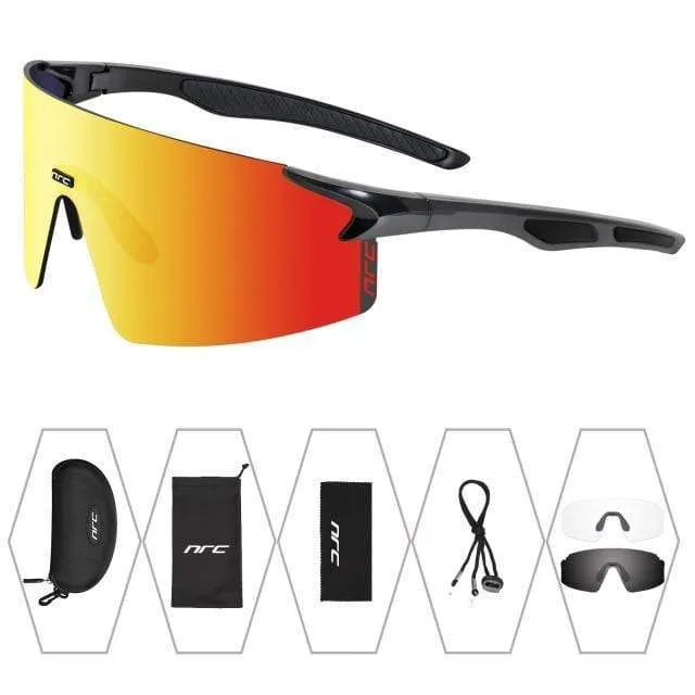 3 Linsen UV400 Fahrradsonnenbrille TR90 Sport Fahrradbrille MTB Mountainbike Angeln Wandern Reitbrille für Männer Frauen