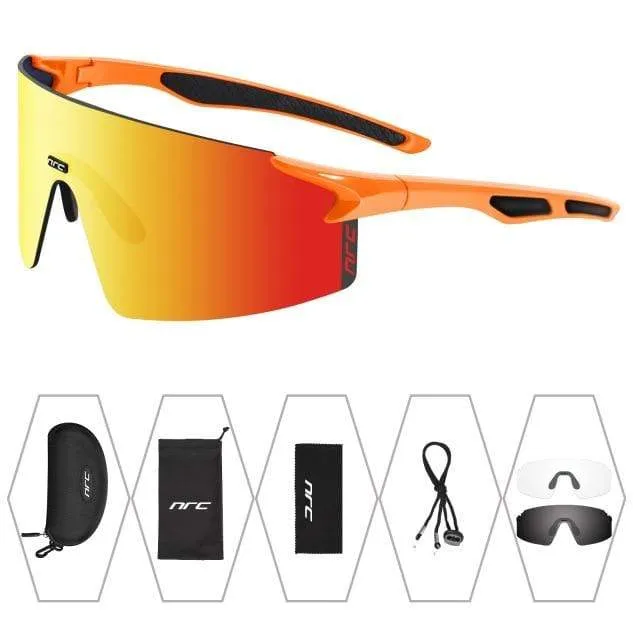 3 Linsen UV400 Fahrradsonnenbrille TR90 Sport Fahrradbrille MTB Mountainbike Angeln Wandern Reitbrille für Männer Frauen