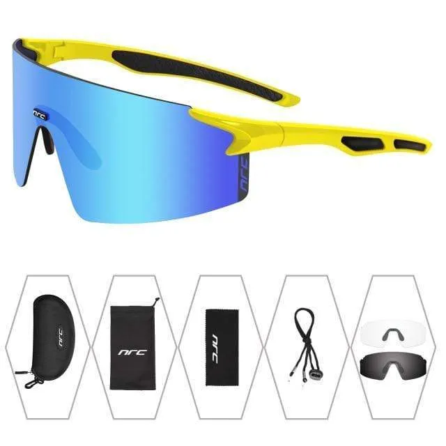 3 Linsen UV400 Fahrradsonnenbrille TR90 Sport Fahrradbrille MTB Mountainbike Angeln Wandern Reitbrille für Männer Frauen