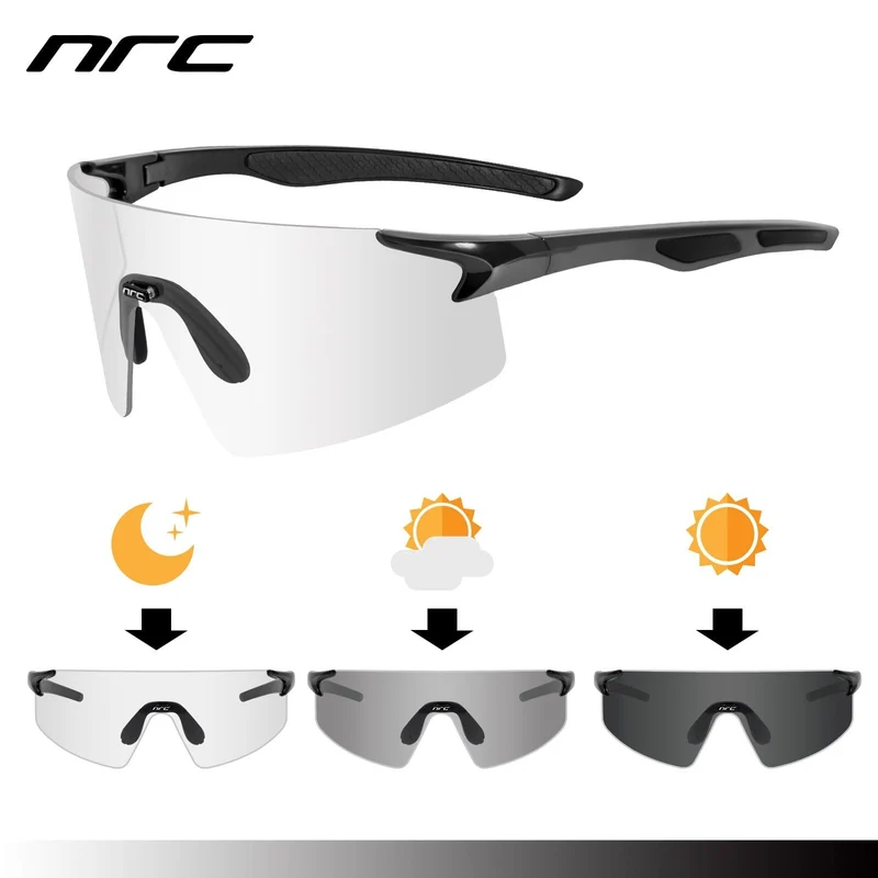 3 Linsen UV400 Fahrradsonnenbrille TR90 Sport Fahrradbrille MTB Mountainbike Angeln Wandern Reitbrille für Männer Frauen