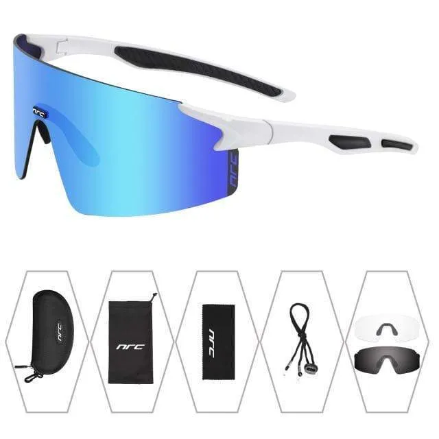 3 Linsen UV400 Fahrradsonnenbrille TR90 Sport Fahrradbrille MTB Mountainbike Angeln Wandern Reitbrille für Männer Frauen
