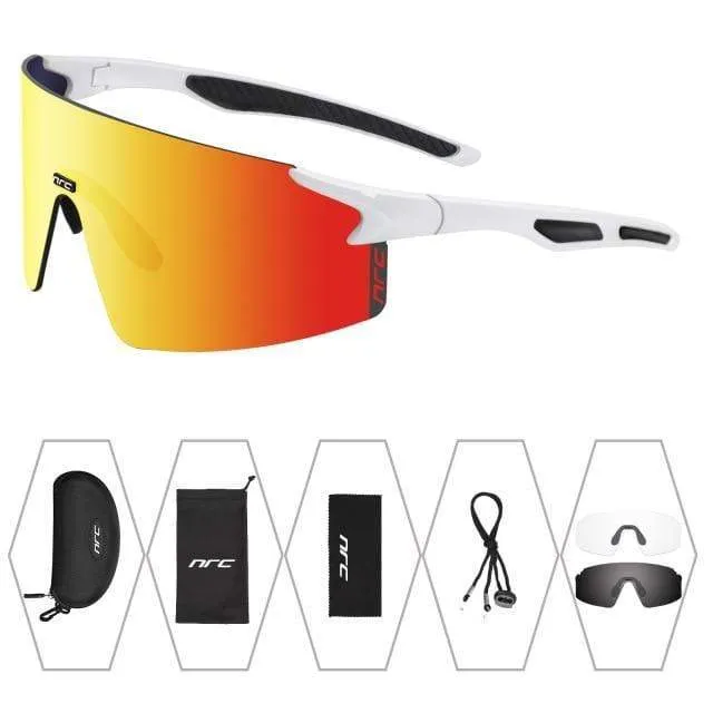 3 Linsen UV400 Fahrradsonnenbrille TR90 Sport Fahrradbrille MTB Mountainbike Angeln Wandern Reitbrille für Männer Frauen