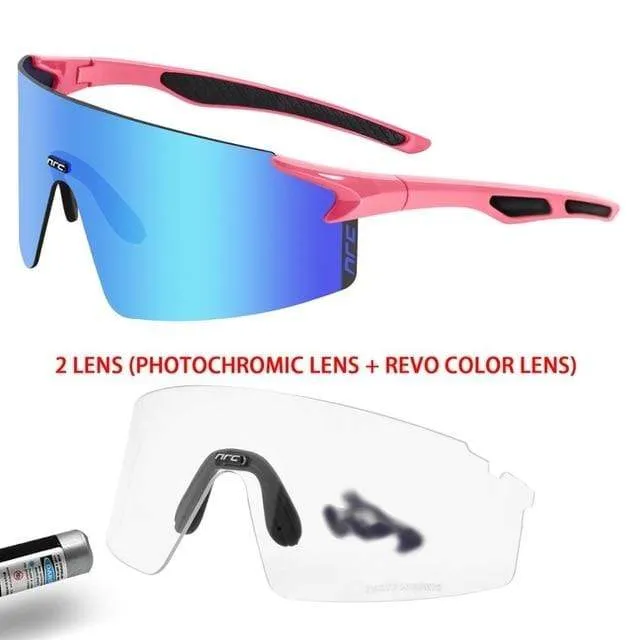 3 Linsen UV400 Fahrradsonnenbrille TR90 Sport Fahrradbrille MTB Mountainbike Angeln Wandern Reitbrille für Männer Frauen