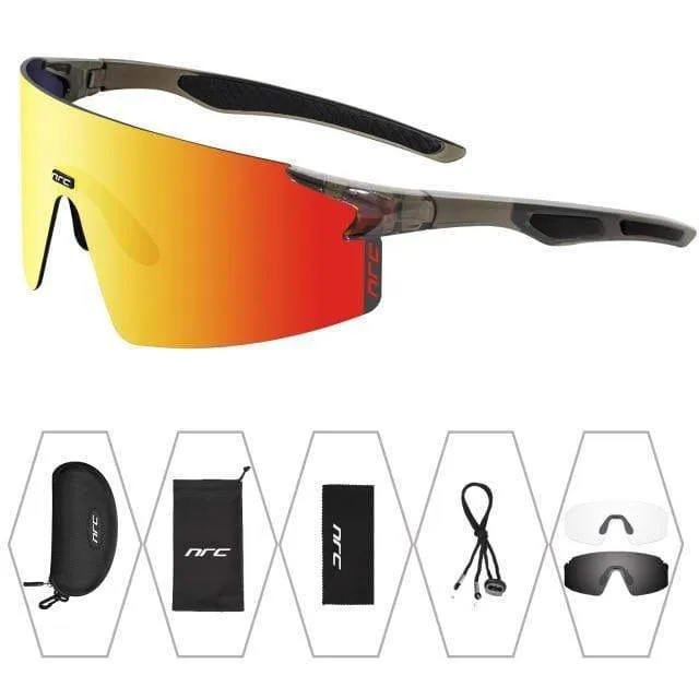 3 Linsen UV400 Fahrradsonnenbrille TR90 Sport Fahrradbrille MTB Mountainbike Angeln Wandern Reitbrille für Männer Frauen