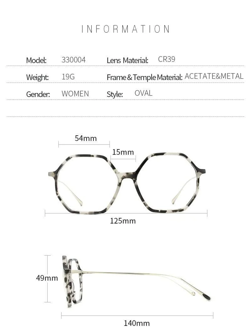 Anti-Blaulicht-Schutzbrille für Damen, Übergröße, sechseckig, Computer-Gaming-Brille, Männer, Strahlenschutzbrille