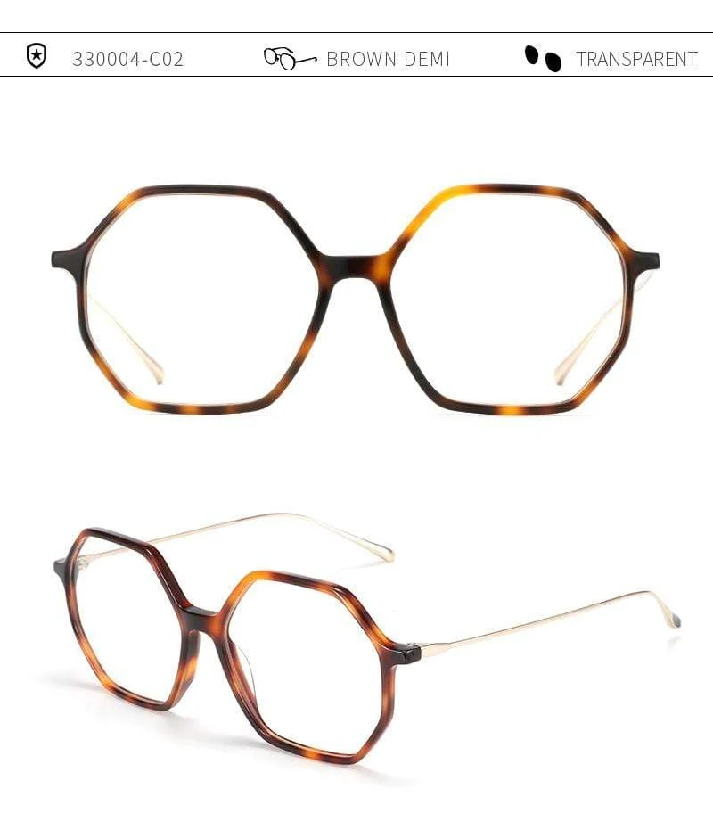 Anti-Blaulicht-Schutzbrille für Damen, Übergröße, sechseckig, Computer-Gaming-Brille, Männer, Strahlenschutzbrille